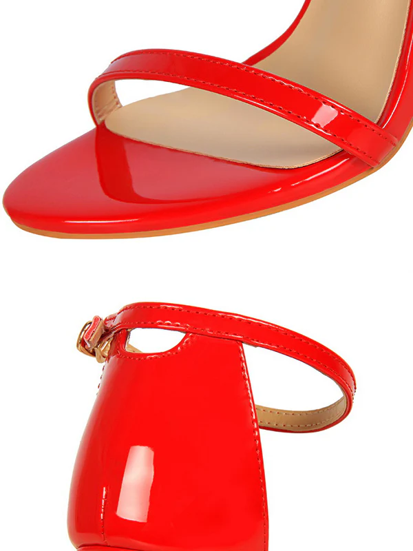 Hollow Open Toe Split-Joint Pumps Sandals - Image 7