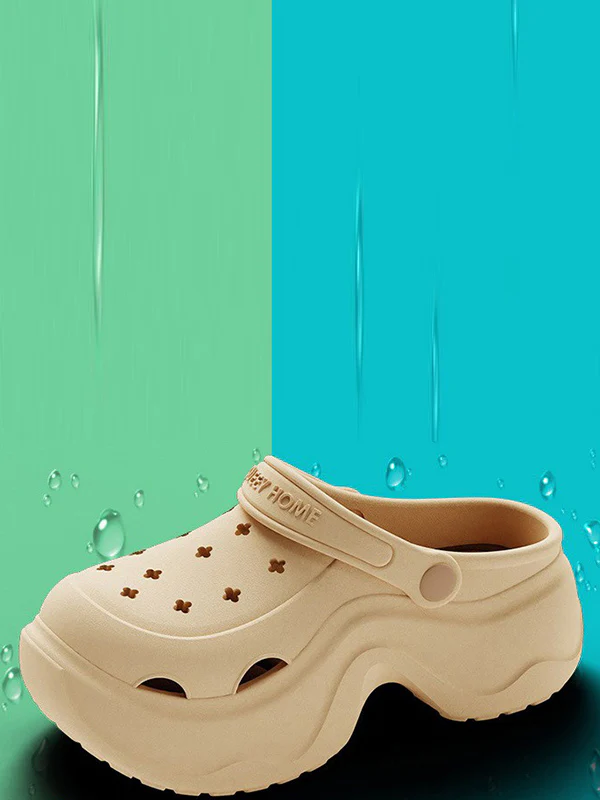 Hollow Round Cut Crocs Platform Shoes Sandals - Image 7