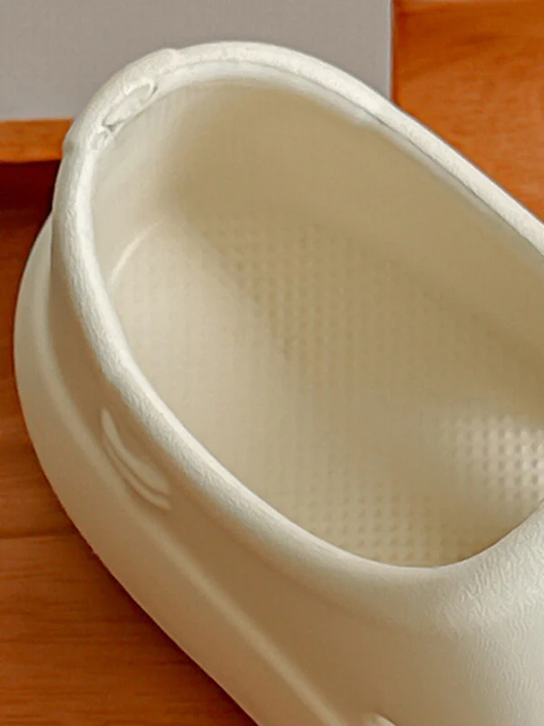 Hollow Round Cut Solid Color Crocs Platform Shoes Sandals - Image 15