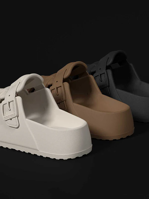 Hollow Round-Toe Split-Joint Platform Shoes Sandals - Image 10
