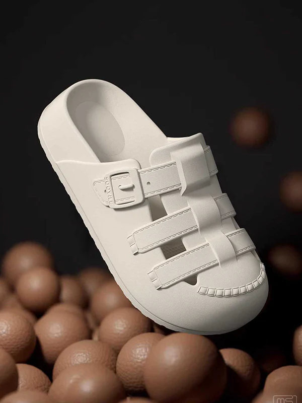 Hollow Round-Toe Split-Joint Platform Shoes Sandals - Image 11