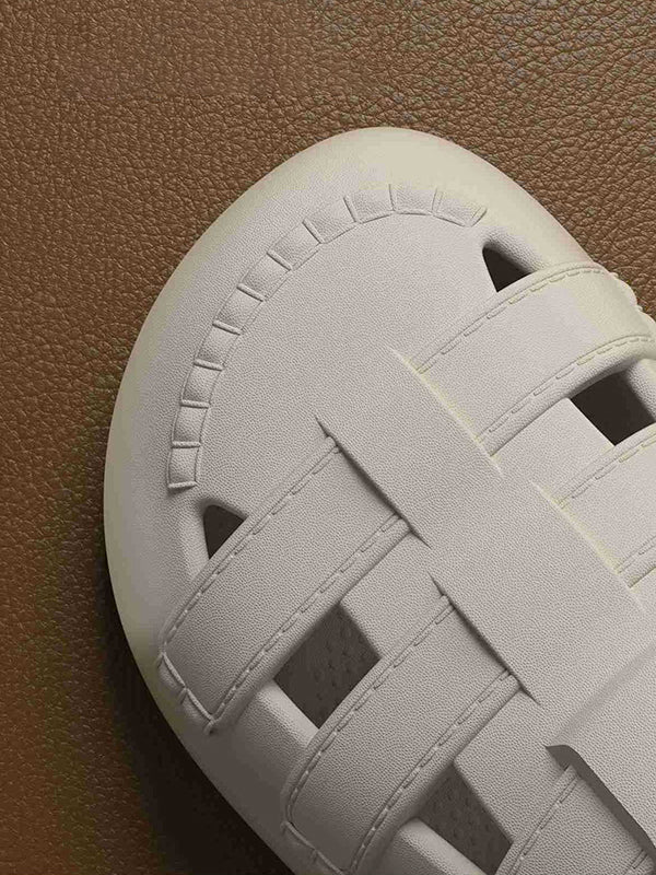 Hollow Round-Toe Split-Joint Platform Shoes Sandals - Image 13