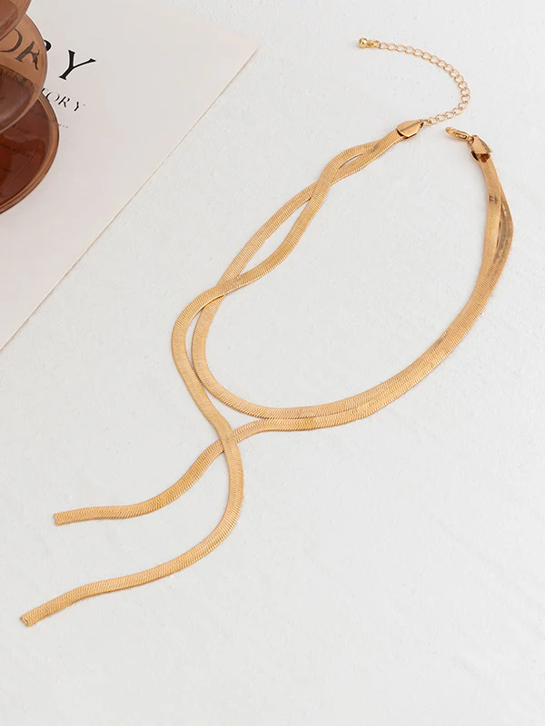 Hollow Solid Color Necklaces Accessories - Image 17