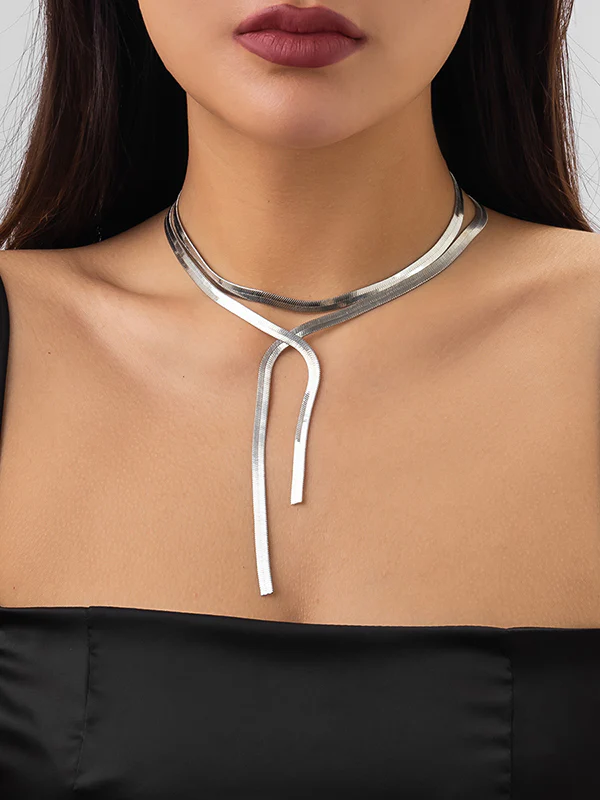 Hollow Solid Color Necklaces Accessories - Image 5