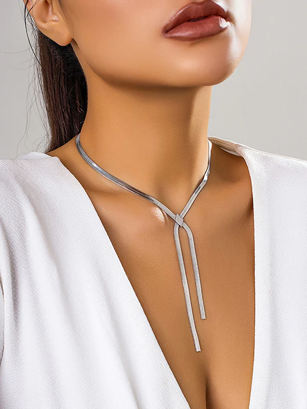 Hollow Solid Color Necklaces Accessories - Image 6