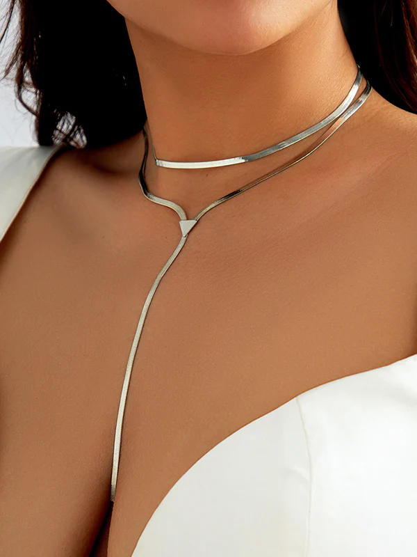 Hollow Solid Color Necklaces Accessories - Image 8