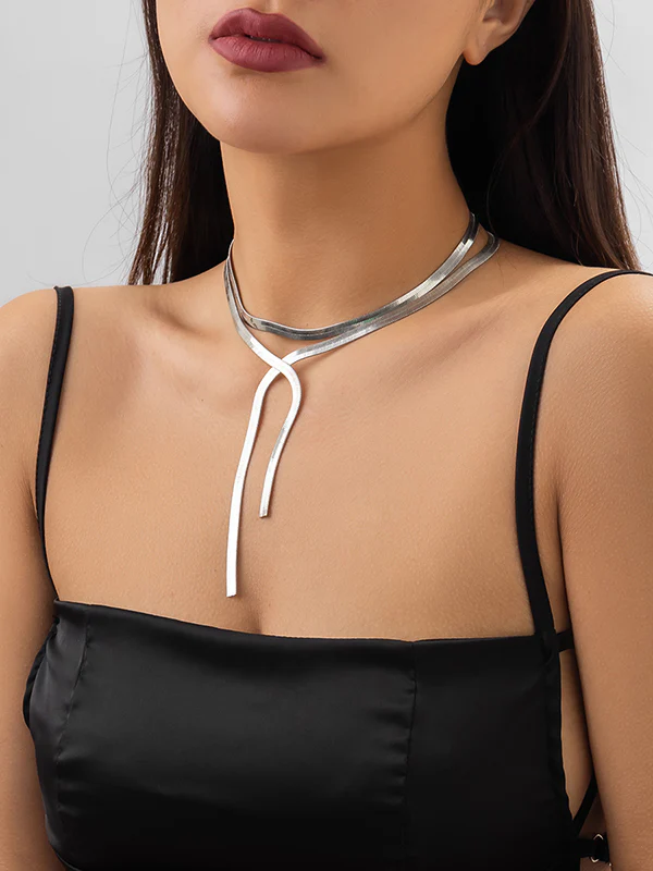 Hollow Solid Color Necklaces Accessories - Image 9