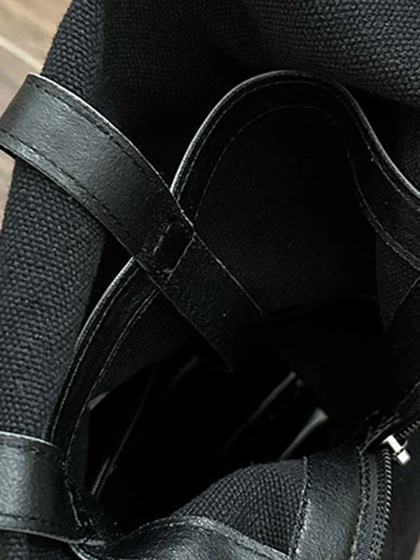 Hollow Split-Joint Split-Toe Zipper Boots Platform Shoes Sandals - Image 18
