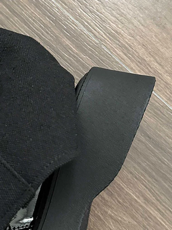 Hollow Split-Joint Split-Toe Zipper Boots Platform Shoes Sandals - Image 19