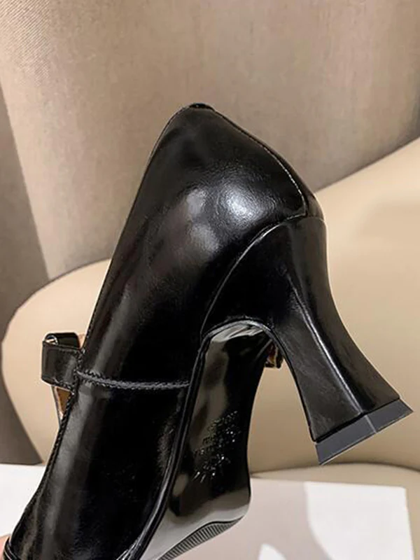 Hollow Split-Joint Square-Toe Pumps - Image 11