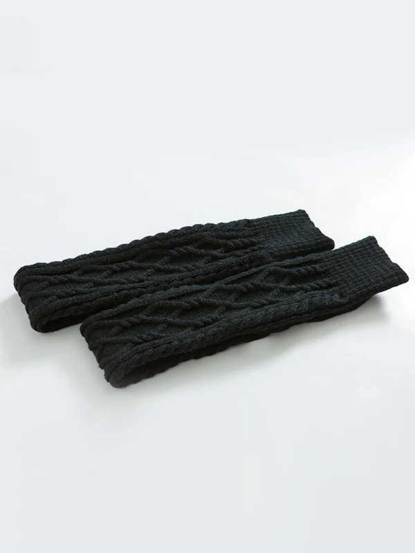 Home Wear Keep Warm Jacquard Solid Color Stockings Accessories - Image 5
