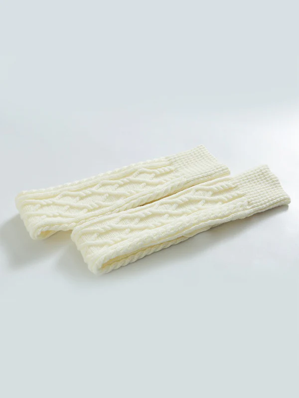 Home Wear Keep Warm Jacquard Solid Color Stockings Accessories - Image 6