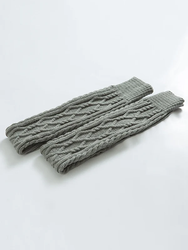 Home Wear Keep Warm Jacquard Solid Color Stockings Accessories - Image 7