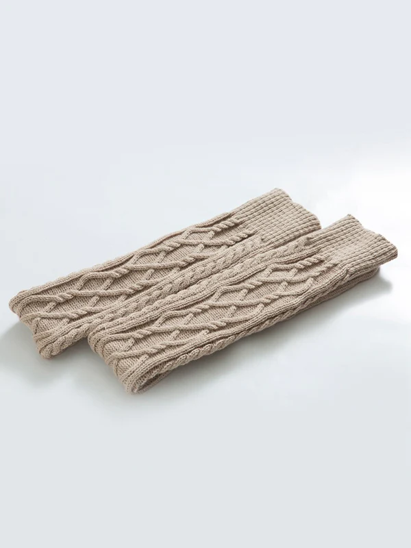Home Wear Keep Warm Jacquard Solid Color Stockings Accessories - Image 8