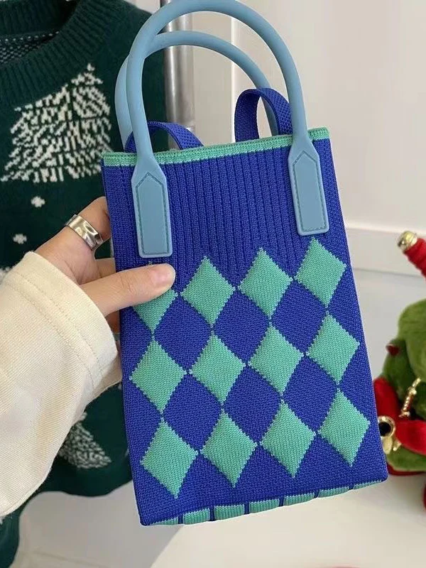 Houndstooth Split-Joint Bags Crossbody Bags Handbags - Image 3