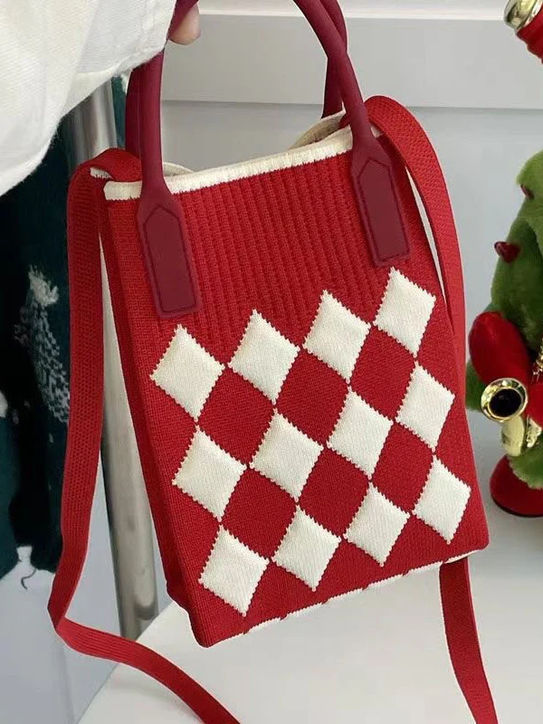 Houndstooth Split-Joint Bags Crossbody Bags Handbags - Image 5