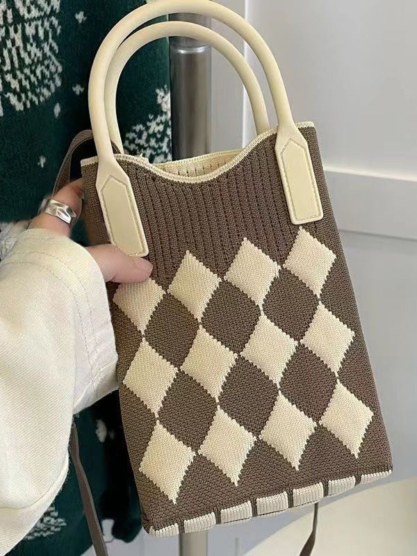 Houndstooth Split-Joint Bags Crossbody Bags Handbags - Image 6