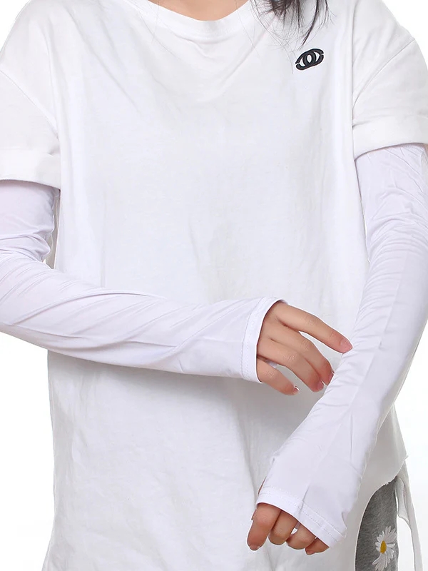 Ice Silk Sun Protection Simple Solid Color Sleevelet - Image 2