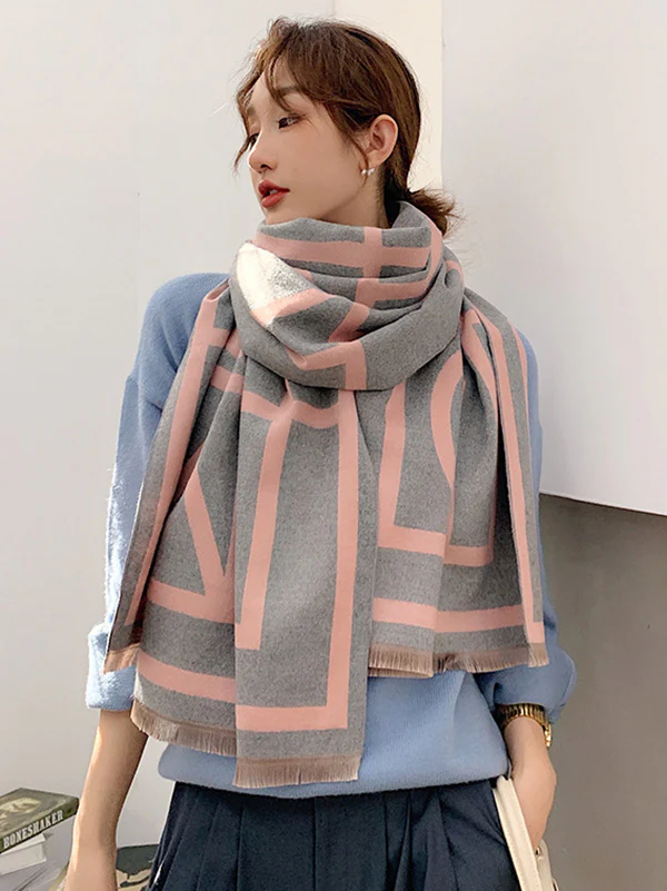 Imitation Cashmere Double-Sided Shawl - Image 15