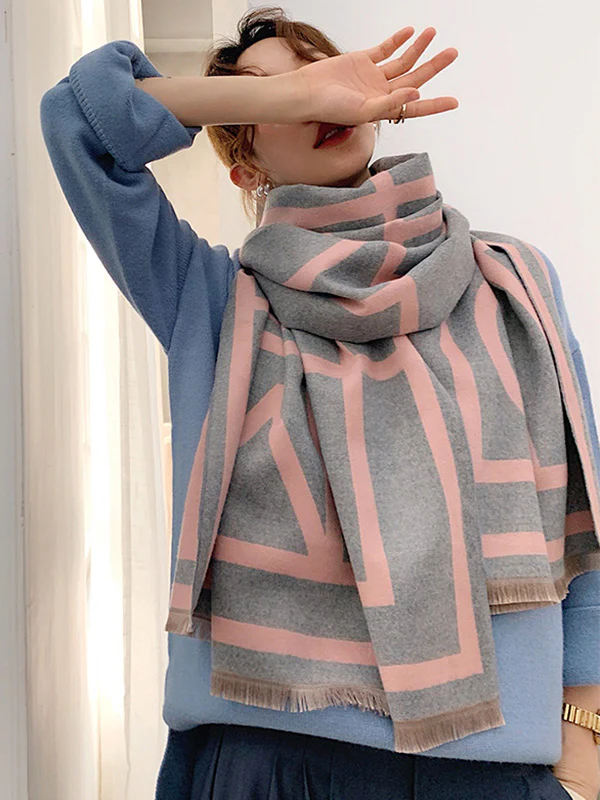 Imitation Cashmere Double-Sided Shawl - Image 16