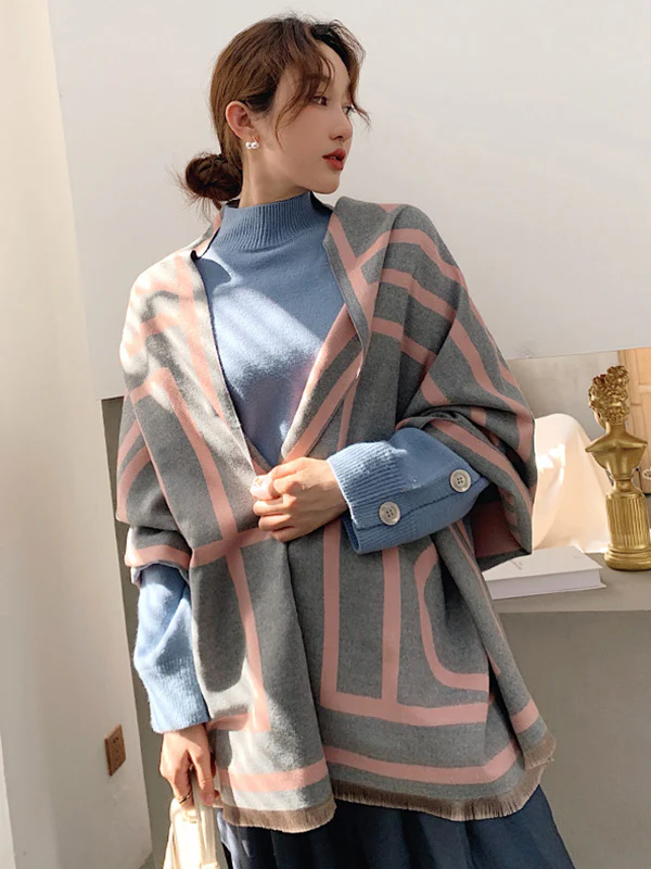 Imitation Cashmere Double-Sided Shawl - Image 17