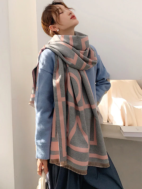 Imitation Cashmere Double-Sided Shawl - Image 19