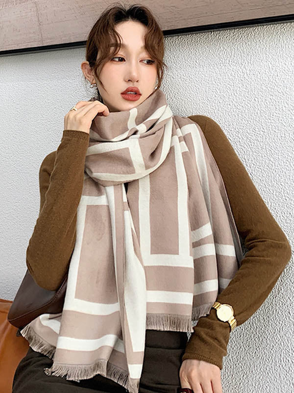 Imitation Cashmere Double-Sided Shawl - Image 20