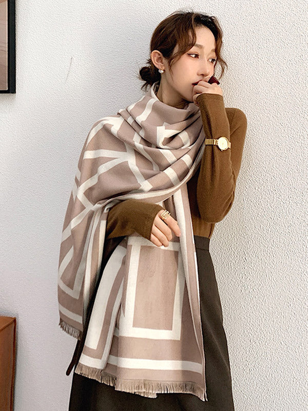 Imitation Cashmere Double-Sided Shawl - Image 21