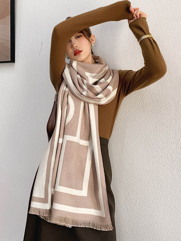Imitation Cashmere Double-Sided Shawl - Image 22