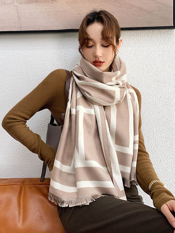 Imitation Cashmere Double-Sided Shawl - Image 23