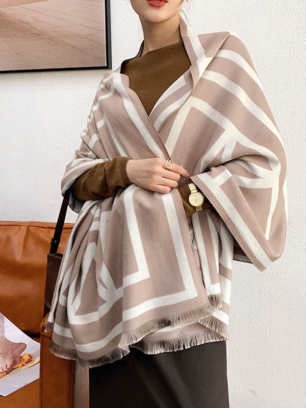 Imitation Cashmere Double-Sided Shawl - Image 3