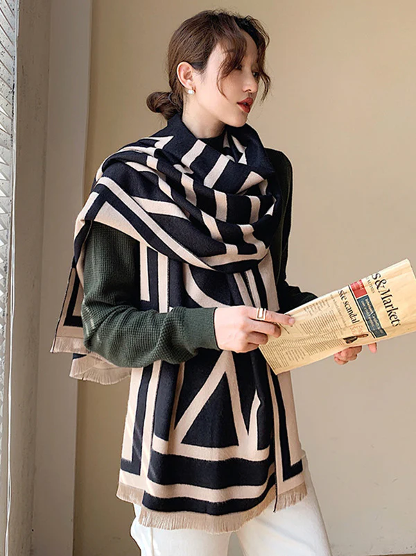 Imitation Cashmere Double-Sided Shawl - Image 8