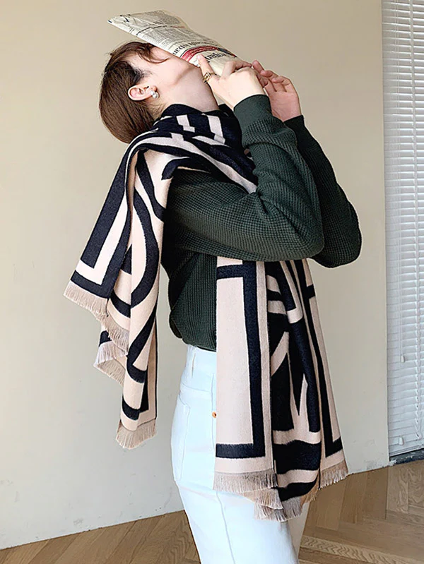 Imitation Cashmere Double-Sided Shawl - Image 9