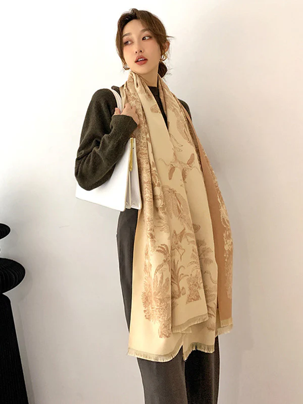 Imitation Cashmere Shawl Printed Warm Scarf - Image 10