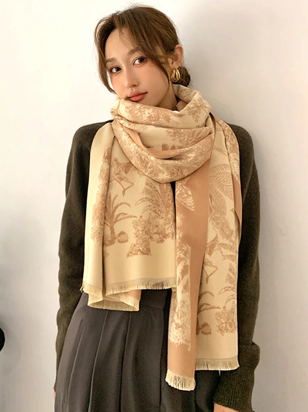 Imitation Cashmere Shawl Printed Warm Scarf - Image 11