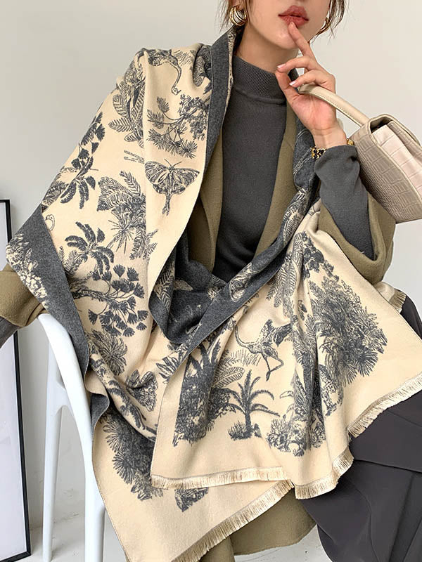 Imitation Cashmere Shawl Printed Warm Scarf - Image 12