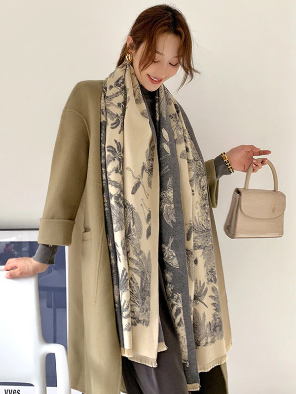 Imitation Cashmere Shawl Printed Warm Scarf - Image 13