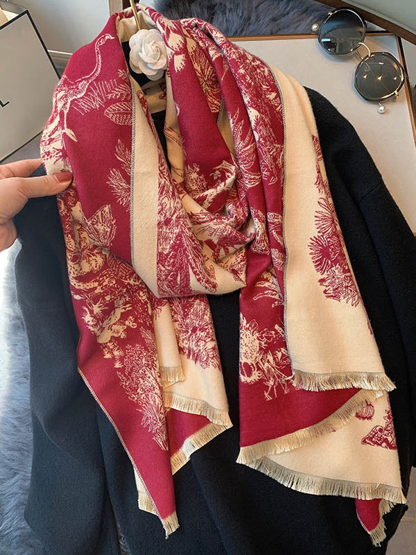 Imitation Cashmere Shawl Printed Warm Scarf - Image 16