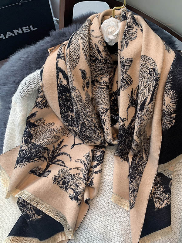 Imitation Cashmere Shawl Printed Warm Scarf - Image 21