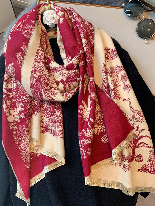 Imitation Cashmere Shawl Printed Warm Scarf - Image 3