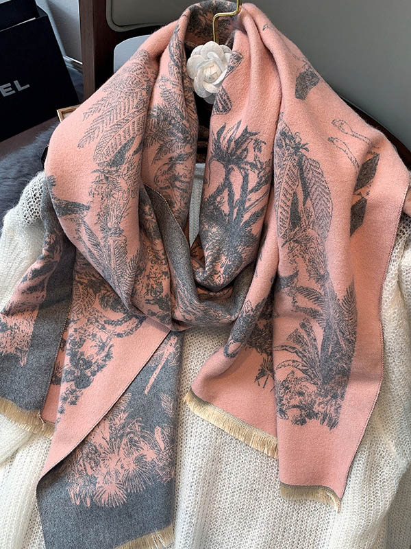 Imitation Cashmere Shawl Printed Warm Scarf - Image 4