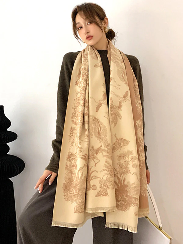 Imitation Cashmere Shawl Printed Warm Scarf - Image 6