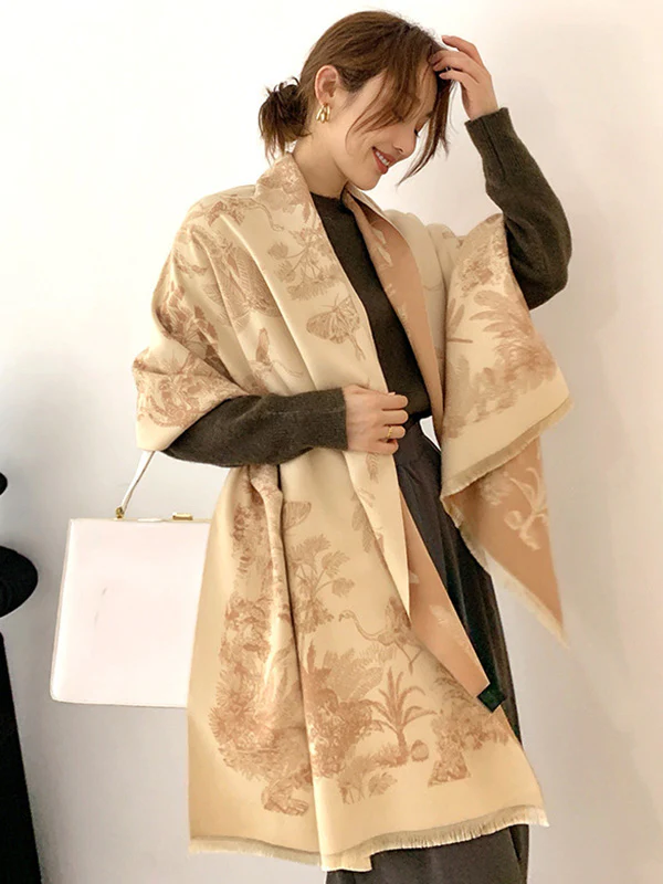 Imitation Cashmere Shawl Printed Warm Scarf - Image 7