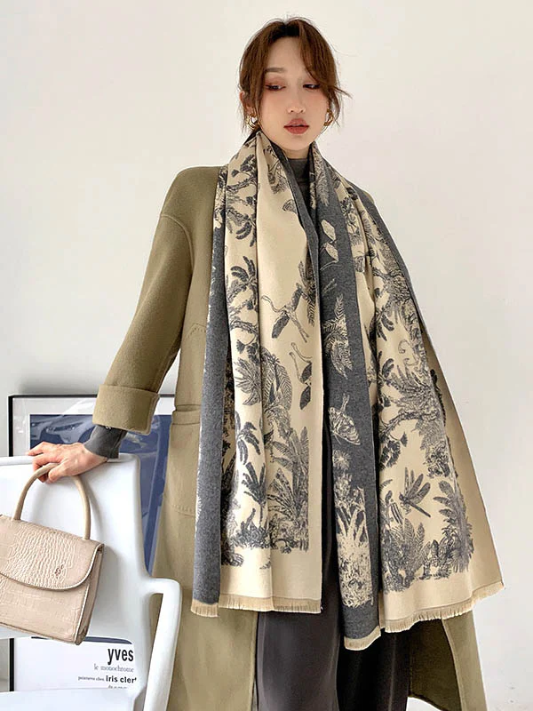 Imitation Cashmere Shawl Printed Warm Scarf - Image 9