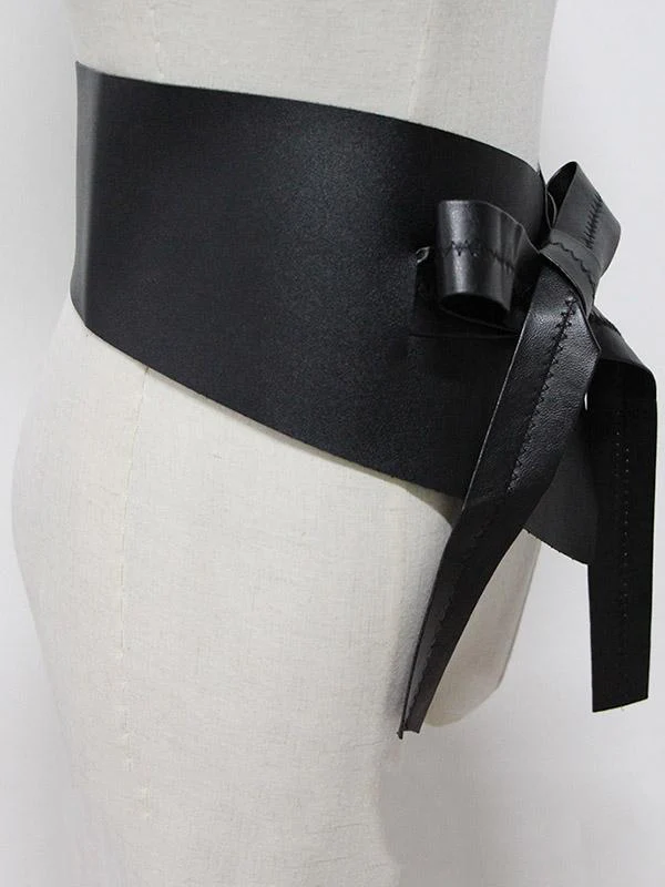 Imitation Leather Lace-up Belt Accessories - Image 2