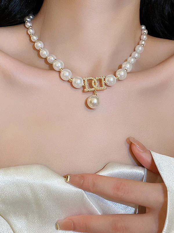Imitation Pearl Dainty Necklace Necklaces Accessories - Image 4