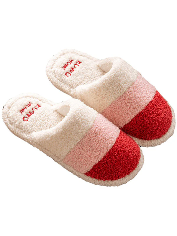 Indoor Non-Slip Keep Warm Striped Slippers - Image 16