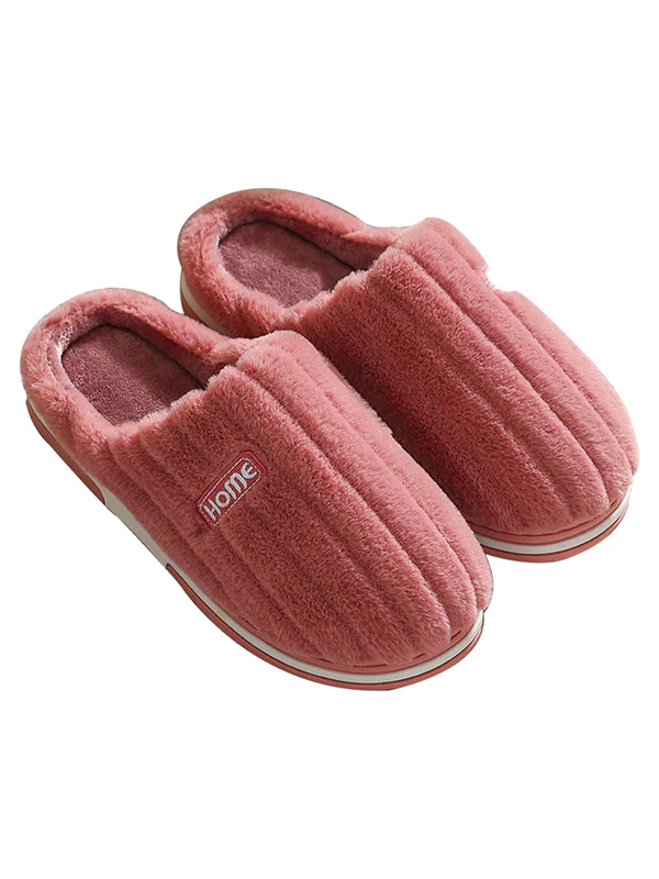 Indoor Warm Non-Slip Solid Color Slippers - Image 14