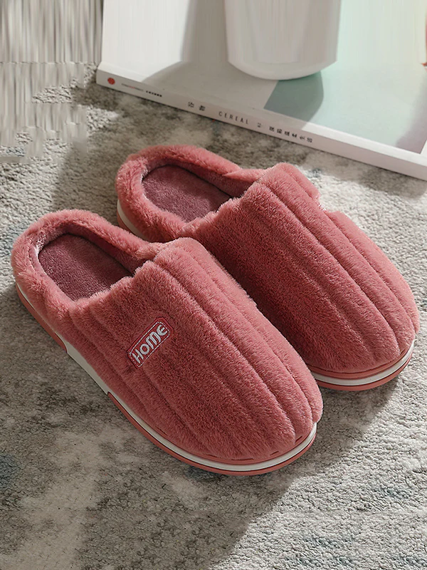 Indoor Warm Non-Slip Solid Color Slippers - Image 5