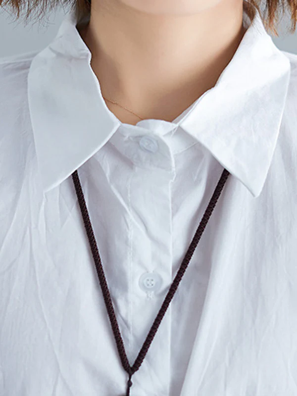 Irregular High-Low Oversize Batwing Sleeve Shirt - Image 10